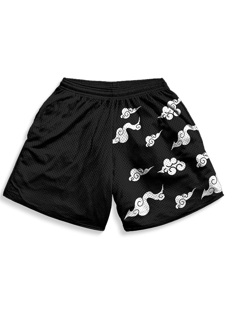 Black shorts with Monkey D. Luffy One Piece Sun God Shorts (v2) graphic – photo 2
