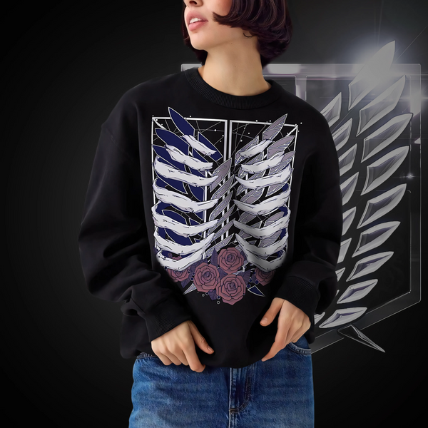 Emblem Ribcage - Attack on Titan Oversized Sweatshirt