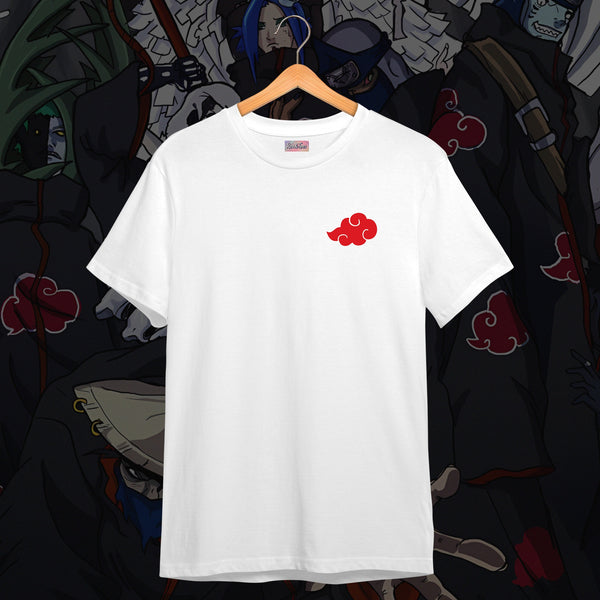 Akatsuki Cloud Emblem White - Naruto Oversized Tee
