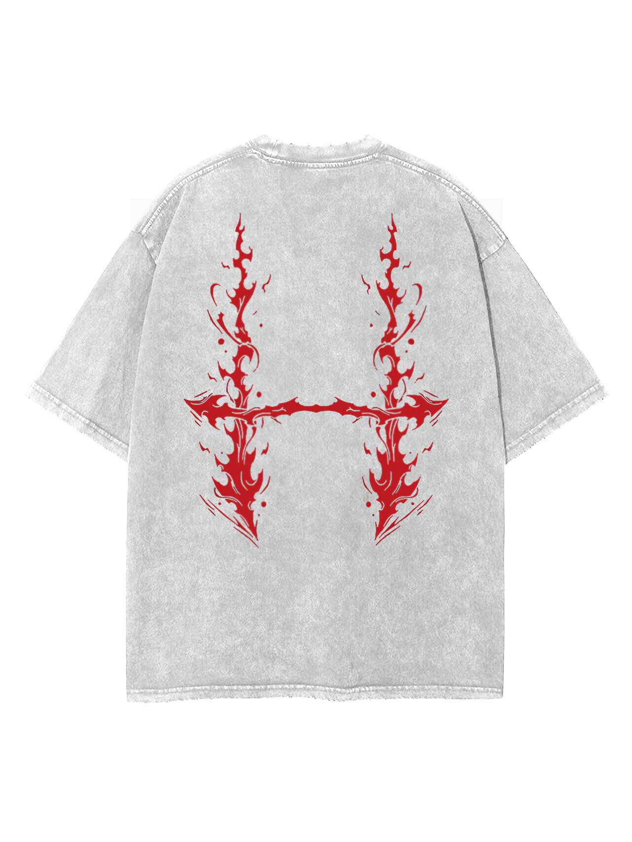 Washed white t-shirt with Yuji Itadori Jujutsu Kaisen Blood Arrow graphic – photo 2