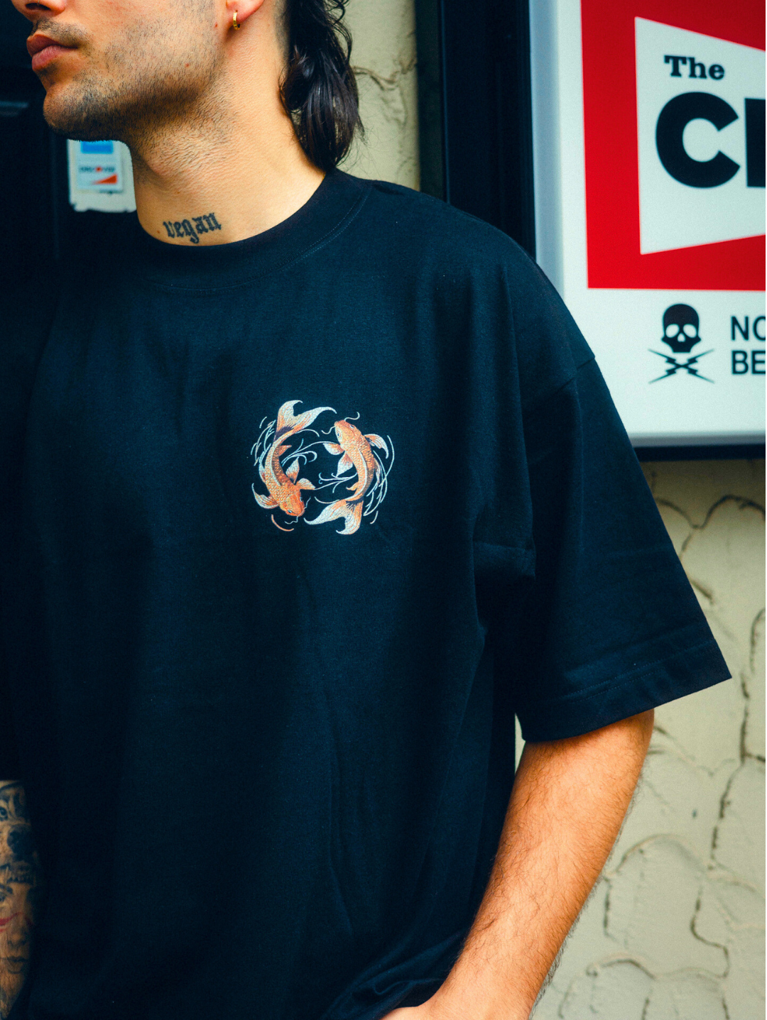 Black t-shirt with Koi Fish Koi Fish graphic – photo 5