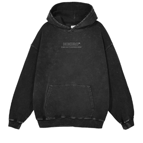 Washed black hoodie with Ippo Makunouchi Hajime No Ippo Boxing graphic – photo 2