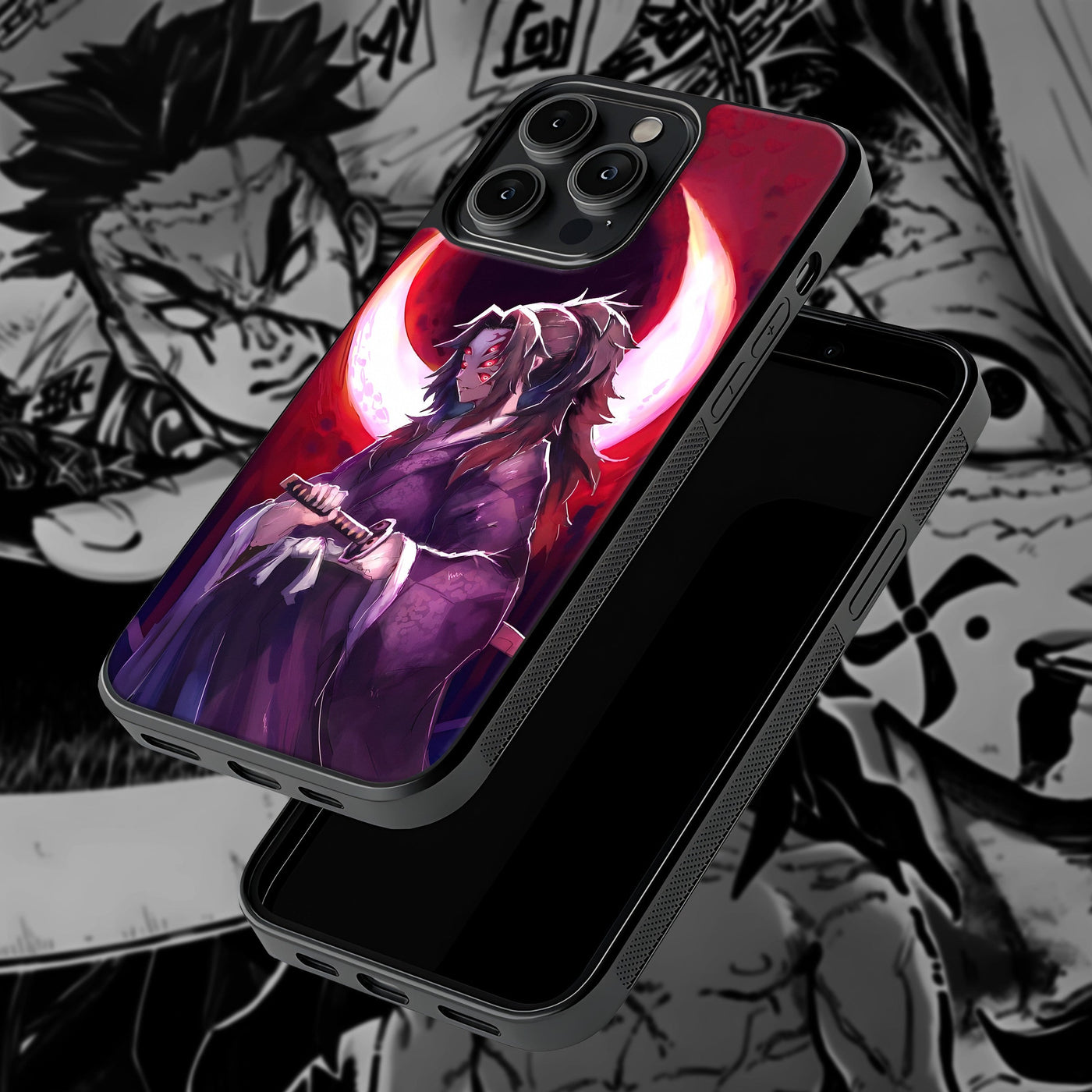 Kokushibo Blood Moon Breathing Mobile Glass Case