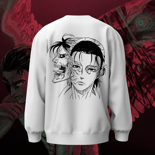 Eren Two Sides - Attack on Titan Oversized Sweatshirt