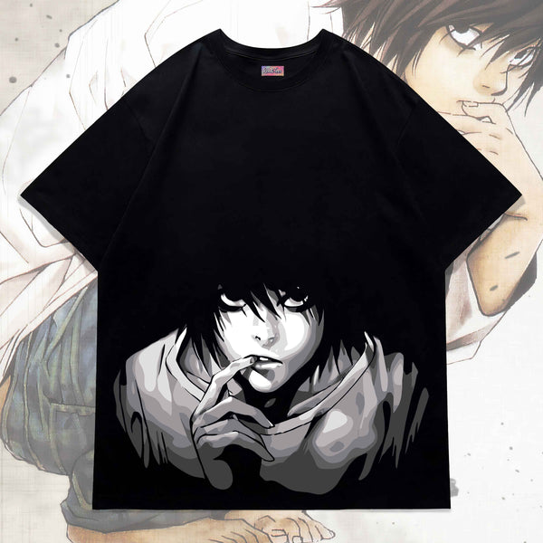 L Portrait - Death Note Oversized Tee