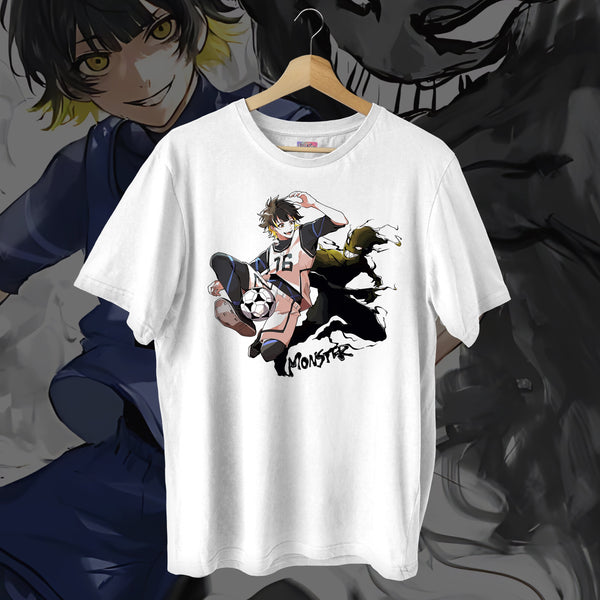 Monster Bicycle Kick White - Blue Lock Oversized Tee