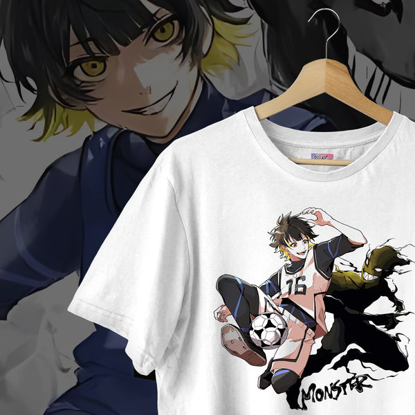 Monster Bicycle Kick White - Blue Lock Oversized Tee