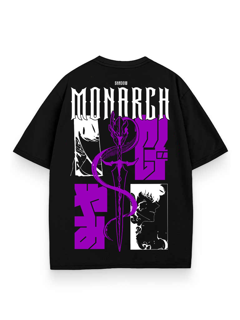 Black t-shirt with Sung Jinwoo Solo Leveling Shadow Monarch graphic – photo 1