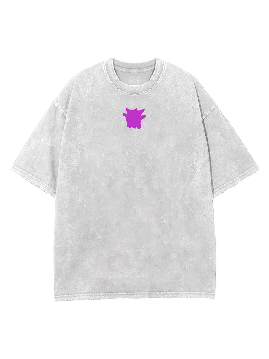 Washed grey t-shirt with Gengar Pokemon 2-Sided Ghost graphic – photo 2