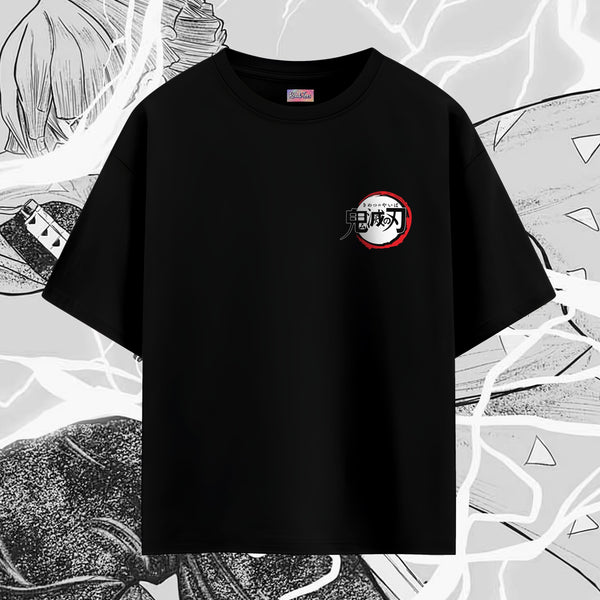 Zenitsu Thunder Card - Demon Slayer Oversized Tee