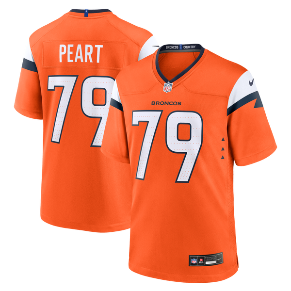 Denver Broncos Matt Peart Nike Orange Team Game Jersey