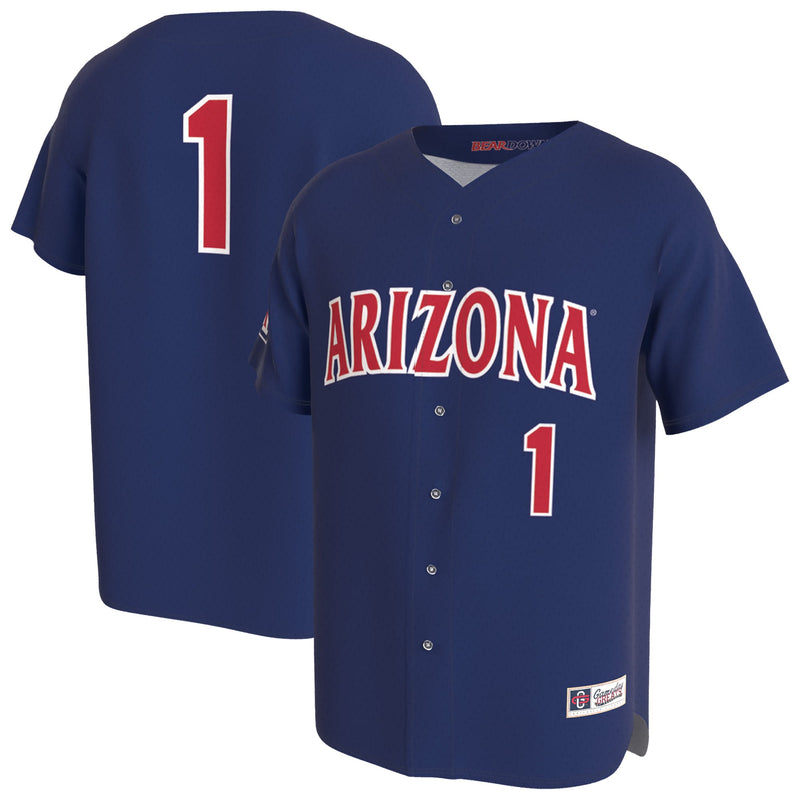 Arizona Wildcats GameDay Greats Lightweight Collegiate Baseball Fashion Jersey - Navy