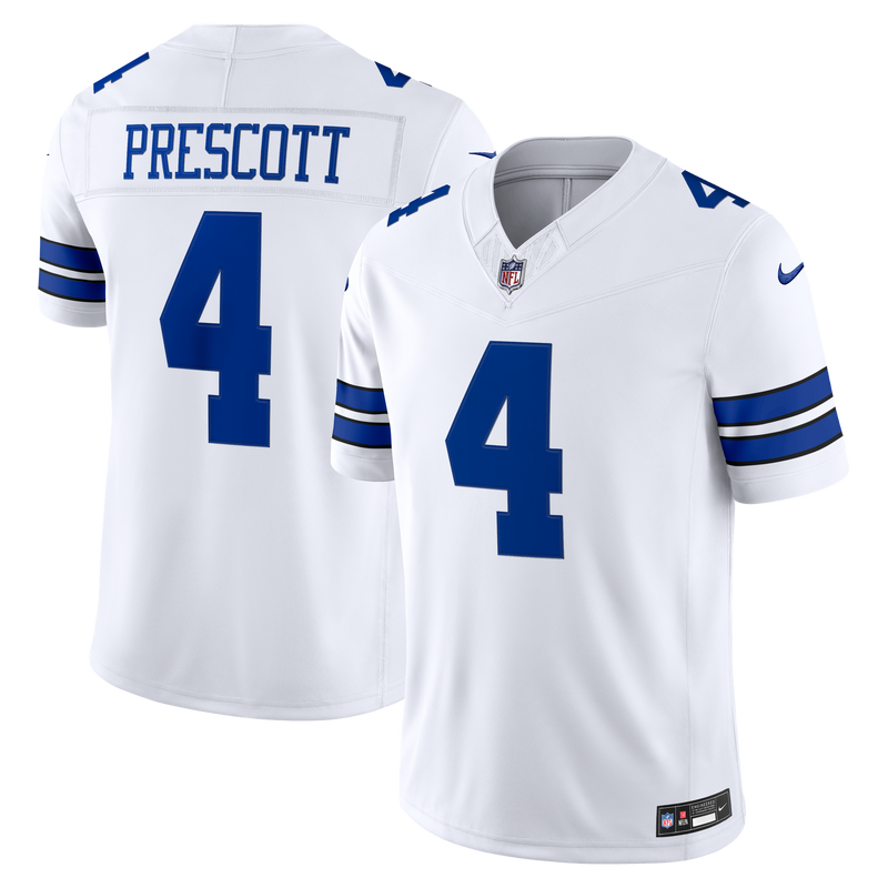 Dallas Cowboys Dak Prescott Nike White Vapor F.U.S.E. Printed Limited Jersey