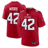 Atlanta Falcons Josh Woods Nike Red Team Game Jersey