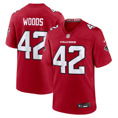 Atlanta Falcons Josh Woods Nike Red Team Game Jersey
