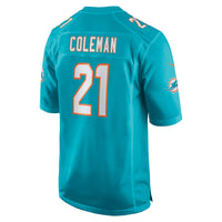 Miami Dolphins Kevin Coleman Aqua jersey – view 5