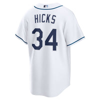 Tampa Bay Rays Liam Hicks White jersey – view 4