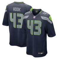 Seattle Seahawks Maxen Hook Nike College Navy Team Game Jersey