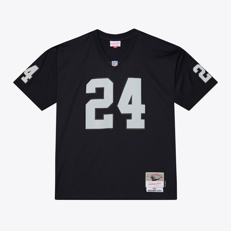 Oakland Raiders Marshawn Lynch Mitchell & Ness Black Legacy Replica Jersey