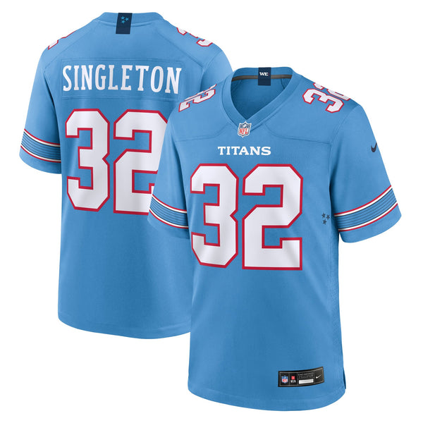 Tennessee Titans Nicholas Singleton Nike Light Blue Team Game Jersey