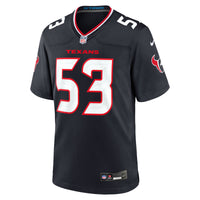 Houston Texans Caleb Johnson Nike Navy Team Game Jersey