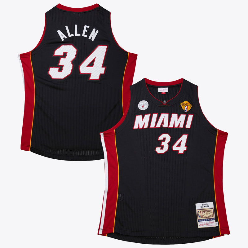 Miami Heat Mitchell & Ness Ray Allen 2012 Road Finals Authentic Jersey - Black