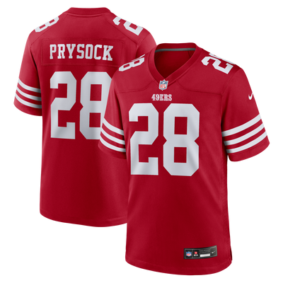 San Francisco 49ers Ephesians Prysock Nike Scarlet Team Game Jersey