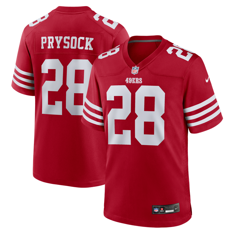 San Francisco 49ers Ephesians Prysock Nike Scarlet Team Game Jersey