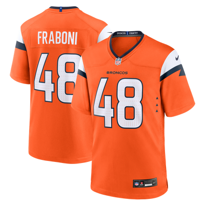Denver Broncos Mitchell Fraboni Nike Orange Team Game Jersey