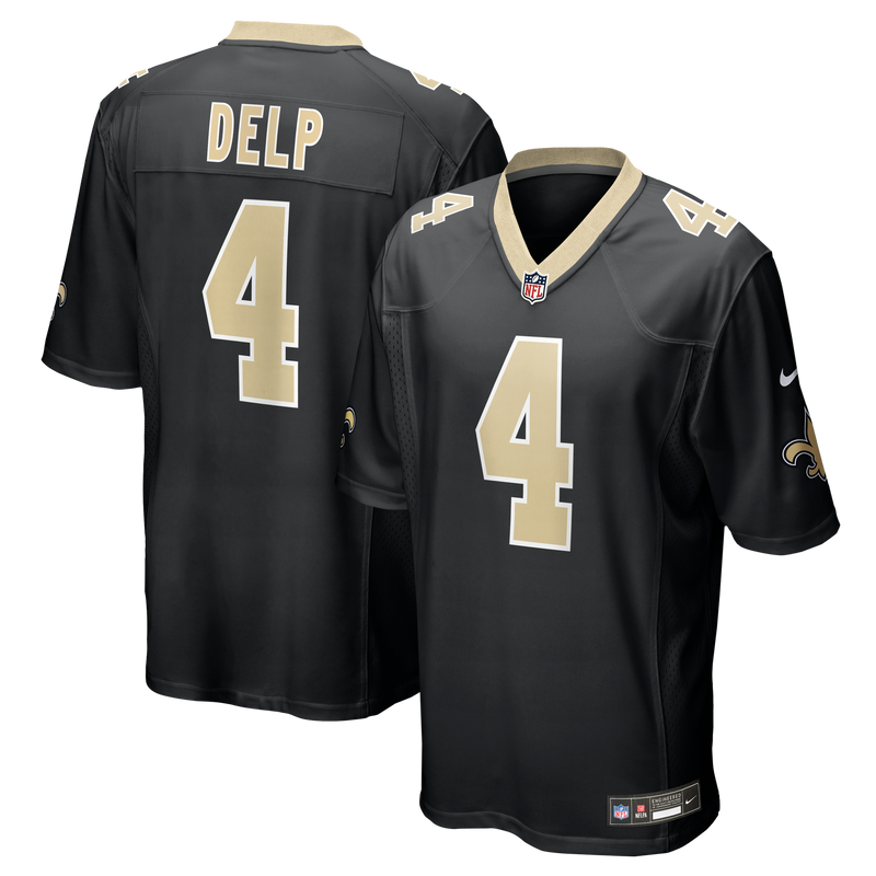 New Orleans Saints Oscar Delp Nike Black Team Game Jersey