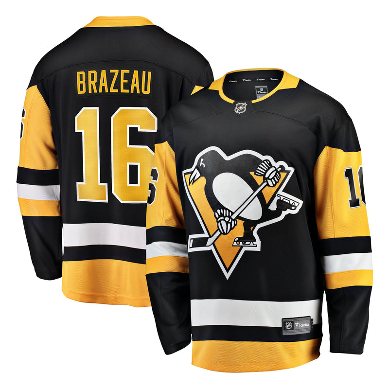 Pittsburgh Penguins Justin Brazeau Fanatics Black Home Breakaway Jersey