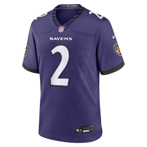 Baltimore Ravens Nate Wiggins Nike Purple Team Game Jersey