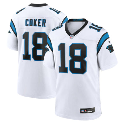 Carolina Panthers Jalen Coker Nike White Game Jersey