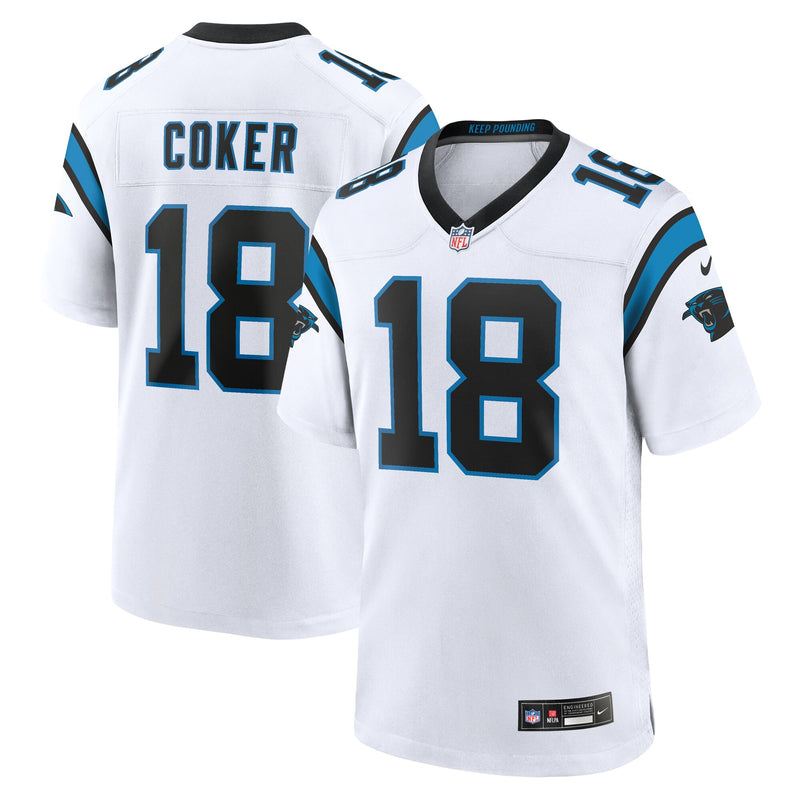 Carolina Panthers Jalen Coker White jersey – view 1