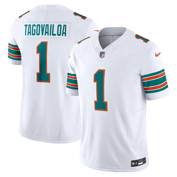 Miami Dolphins Tua Tagovailoa Nike White Vapor F.U.S.E. Limited Jersey
