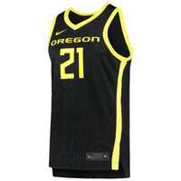 #21 Oregon Ducks Nike Team Replica Basketball Jersey - Black