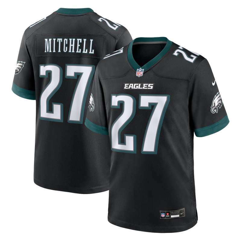 Philadelphia Eagles Quinyon Mitchell Nike Black Alternate Game Jersey