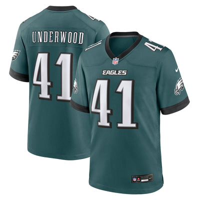 Philadelphia Eagles Rocco Underwood Nike Midnight Green Team Game Jersey