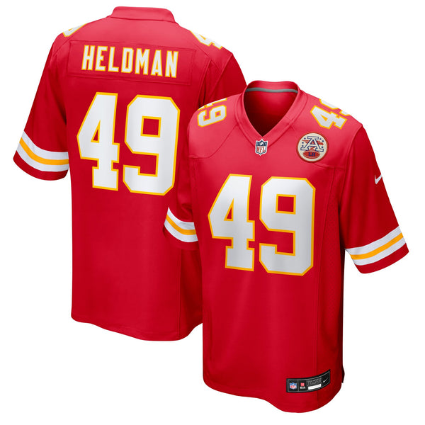 Kansas City Chiefs Michael Heldman Nike Red Team Game Jersey