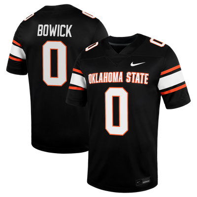 Justin Bowick Oklahoma State Cowboys Nike Alternate Game Jersey - Black