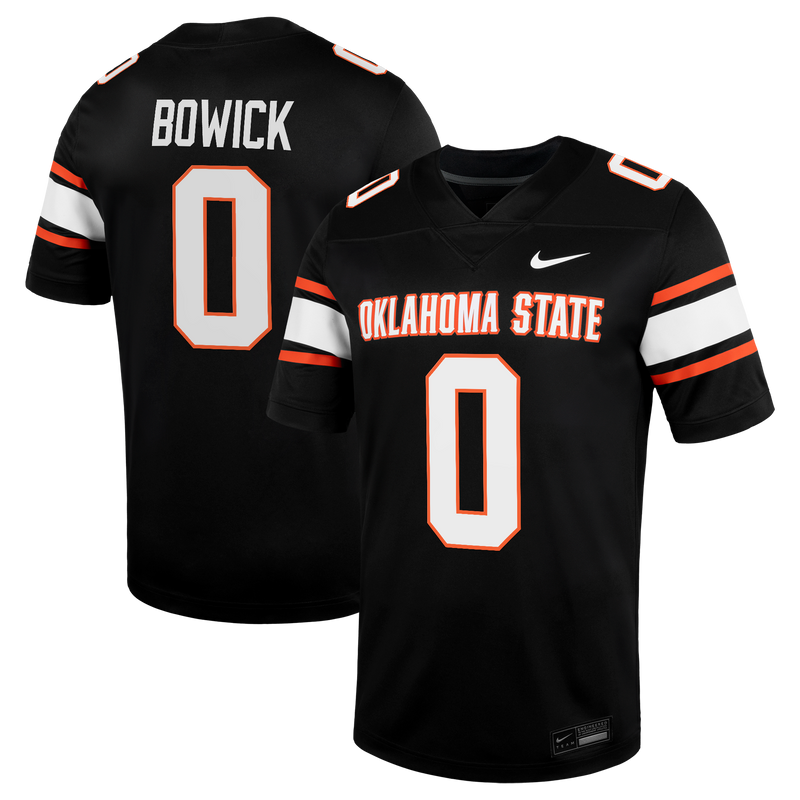 Justin Bowick Oklahoma State Cowboys Nike Alternate Game Jersey - Black