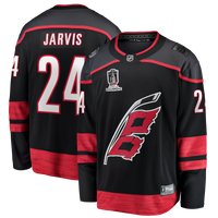 Carolina Hurricanes Seth Jarvis Fanatics Black 2026 Stanley Cup Champions Home Breakaway Jersey