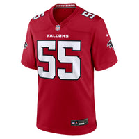 Atlanta Falcons Za'Darius Smith Nike Red Team Game Jersey