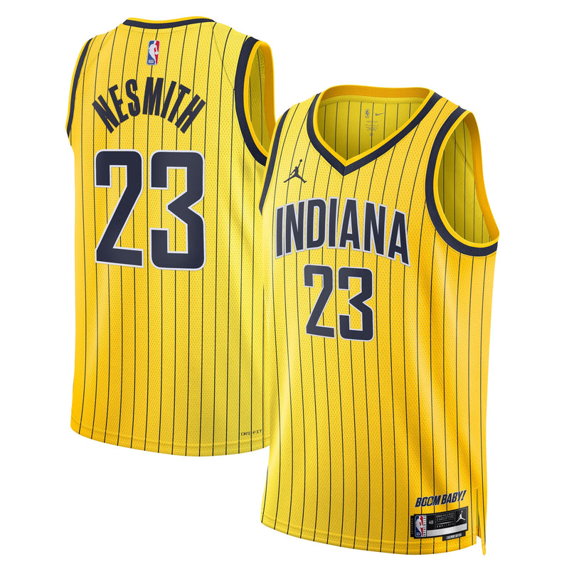 Indiana Pacers Jordan Brand Replica Statement Edition Swingman Jersey - Gold - Aaron Nesmith -