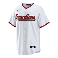 Cleveland Guardians Chase DeLauter Nike White Home Replica Jersey