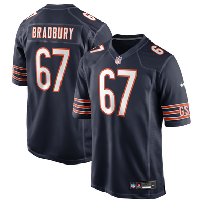 Chicago Bears Garrett Bradbury Nike Navy Team Game Jersey