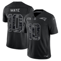 New England Patriots Drake Maye Black jersey – view 1