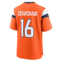 Denver Broncos Jeremy Crawshaw Nike Orange Team Game Jersey