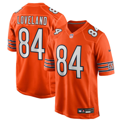 Chicago Bears Colston Loveland Nike Orange Alternate Game Player Jersey