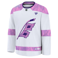 Carolina Hurricanes Fanatics White 2024 Hockey Fights Cancer Practice Jersey